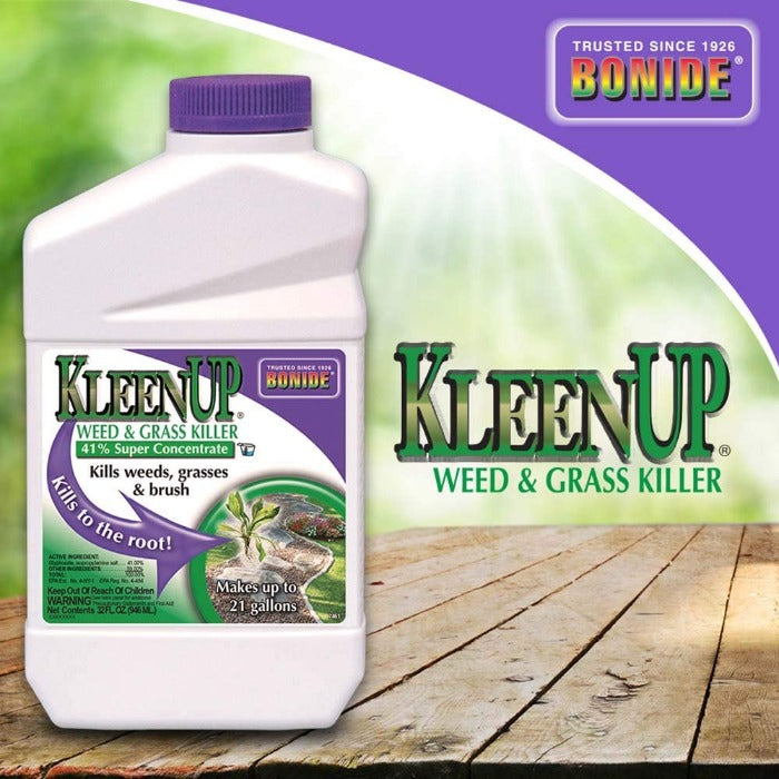 KleenUp weed & grass killer liquid bottle with purple cap, ready-to-use herbicide Bonide brand on Tampa Home & Garden Store