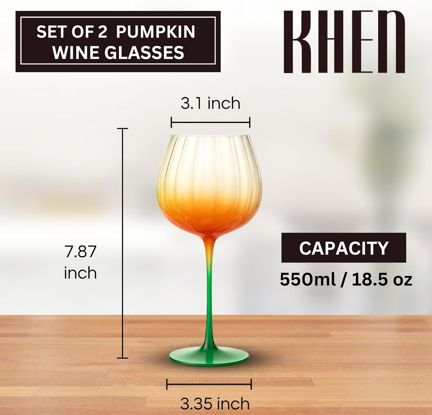 Lightweight Pumpkin Wine Glasses For a Cozy Party