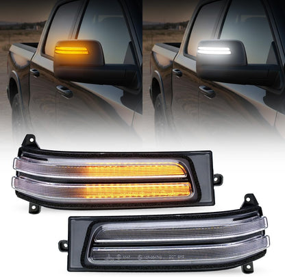 Tow mirror lights pair 2023-2026+ Ram 1500/2500 HD smoked white amber LED, AutoLEDTech.com on Tampa Home & Garden Store