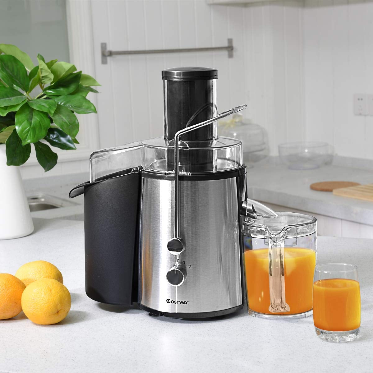 Exprimidor Eléctrico de 2 Velocidades para Frutas y Verduras
