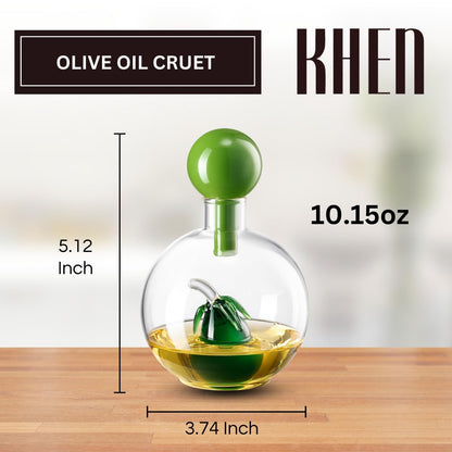 Premium Italian Olive Oil Dispenser and Glass Cruet