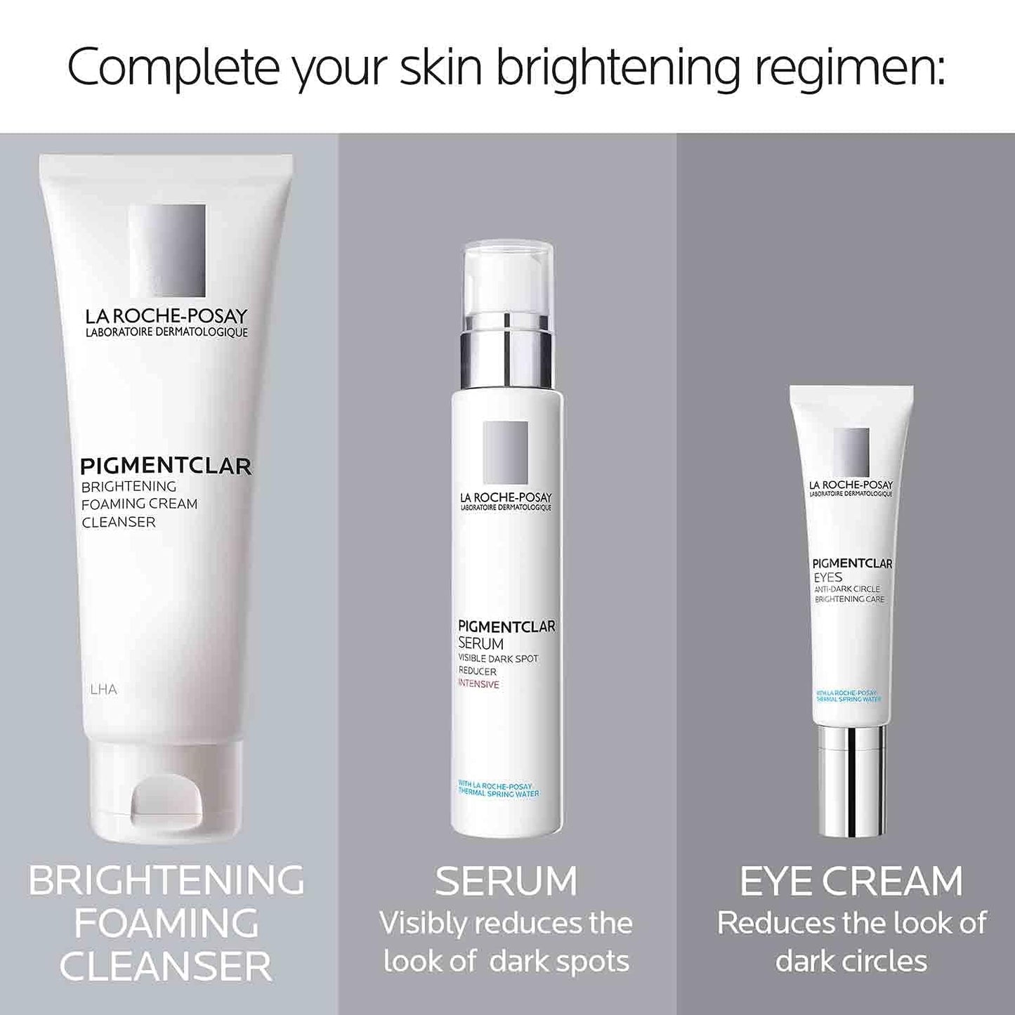 Pigmentclar Eye Cream 15 ml La Roche-Posay white tube with silver cap skincare trio on Tampa Home & Garden Store