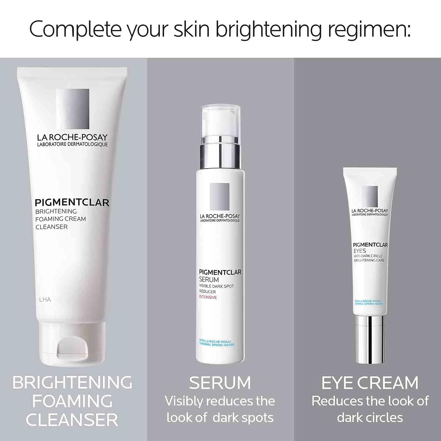 Pigmentclar Eye Cream 15 ml La Roche-Posay white tube with silver cap skincare trio on Tampa Home & Garden Store