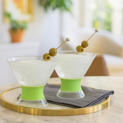 Set Of Two 10 Oz Cooled Acrylic Martini Glasses