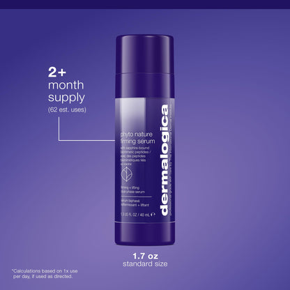 Phyto-Nature Firming Serum bottle in deep purple with Dermalogica branding on Tampa Home & Garden Store
