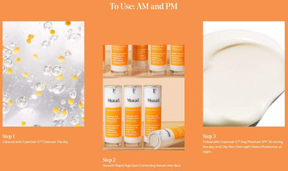 Murad City Skin Overnight Detox Moisturizer 50ml with Murad serums; creamy texture on right on Tampa Home & Garden Store