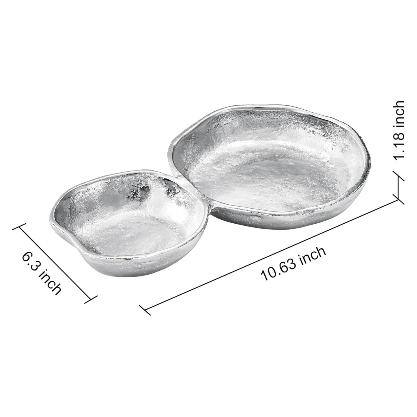 A Pair Of Silver Cluster Decorative Serving Bowls