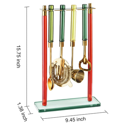 Gold Bar Tool Kit With a Clear Stand and Handles