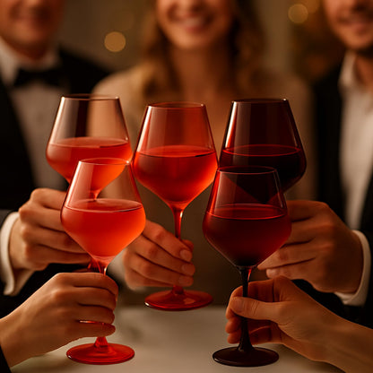 Large Khen Set of 5 Gradient Wine Glasses