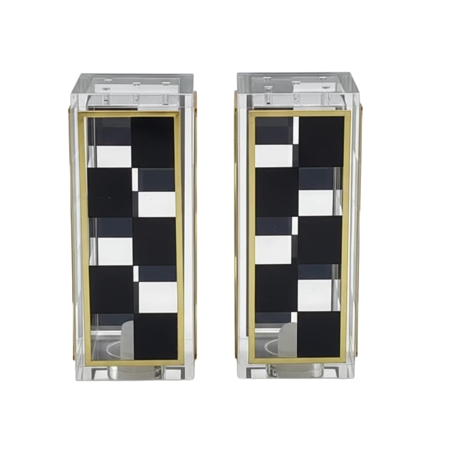 Black Checkered Salt and Pepper Shaker Set