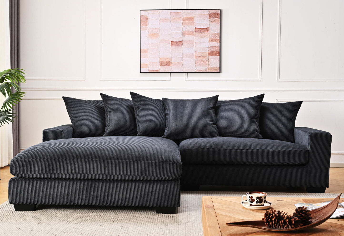 Luxe Oversized 2 Piece Sectional Sofa for Living