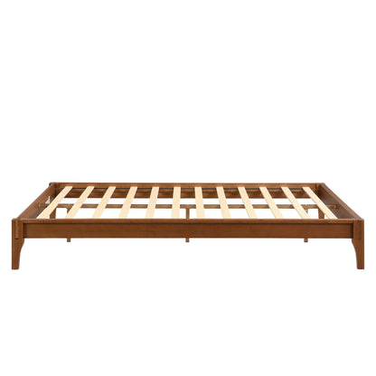 Solid Bamboo Platform Bed With Slat Support