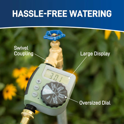 Hose Faucet Timer With One Dial Outlet, oversized dial and large display, Orbit Irrigation on Tampa Home & Garden Store