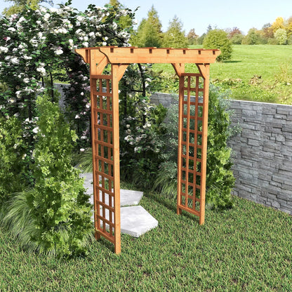 Arbor Wedding Arch Ceremony and Yellow Trellis