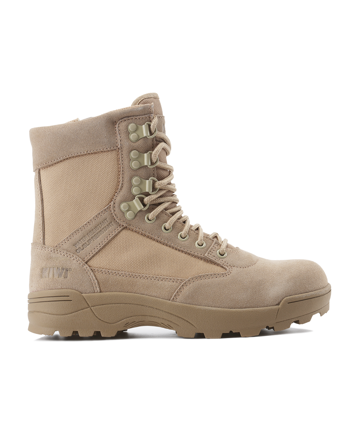 Kiwi Durable Sand Suede 6.5" Steel Toe Zipped Water Resistant Tactical Boots [R60200]