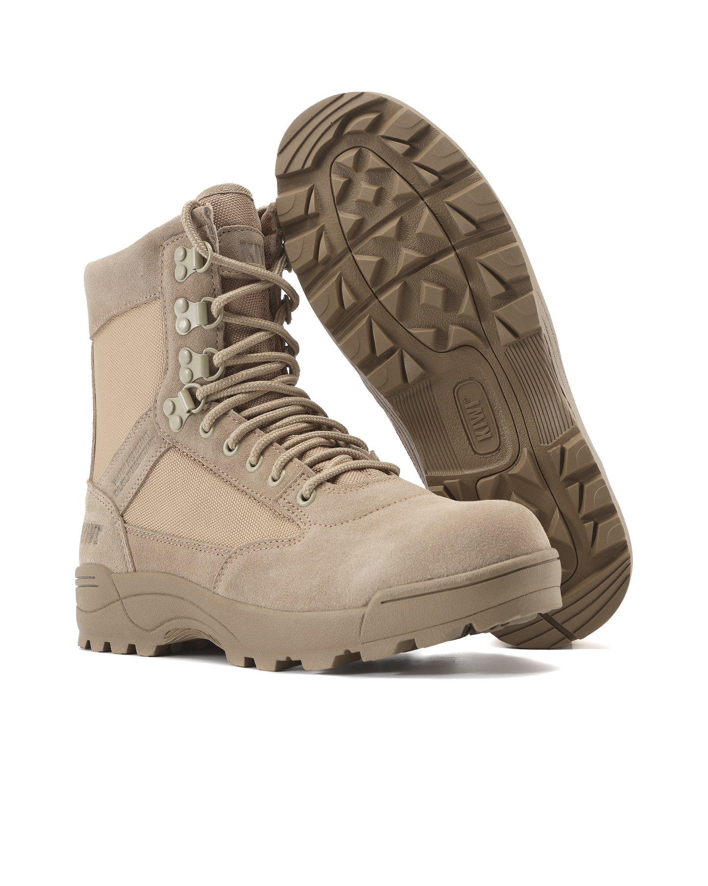 Kiwi Durable Sand Suede 6.5" Steel Toe Zipped Water Resistant Tactical Boots [R60200]