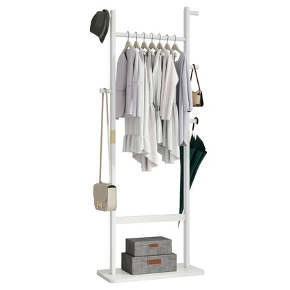 Solid Rubber Wood Hat Rack for Entryways
