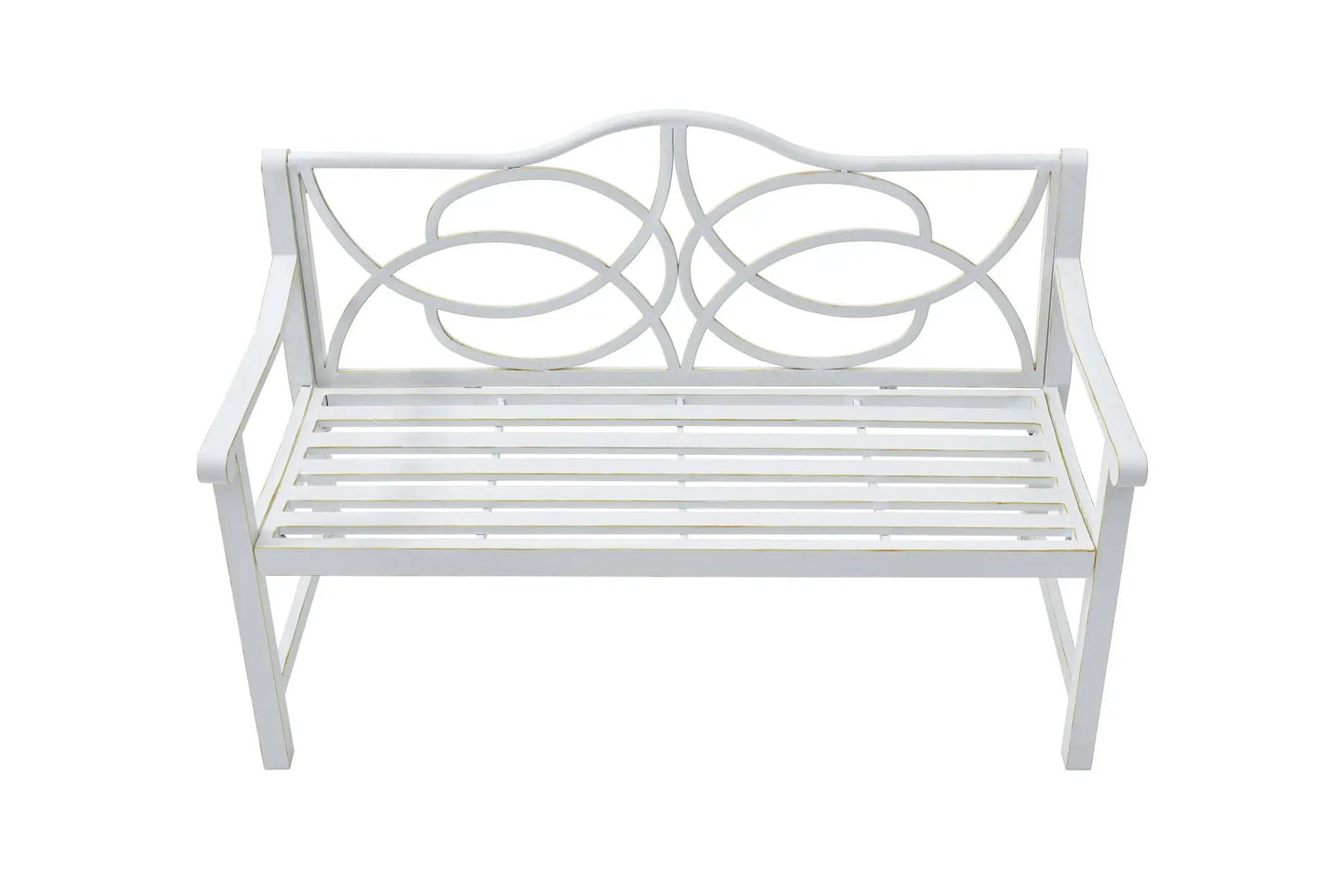 Garden Patio Bench with Backrest and Armrests