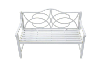 Garden Patio Bench with Backrest and Armrests