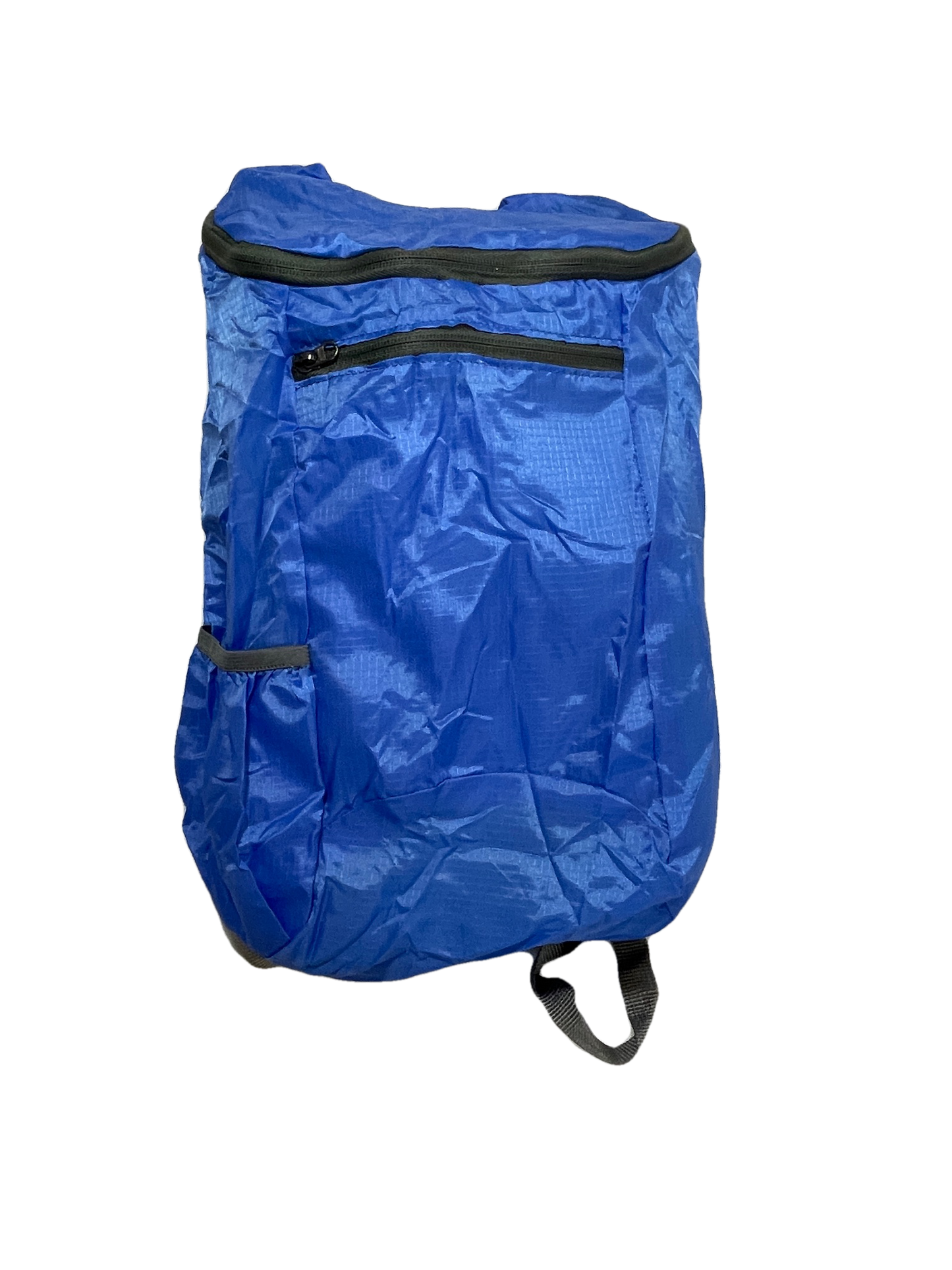 Blue polyester day pack with front zip pocket and black top zipper by River Country Gear on Tampa Home & Garden Store