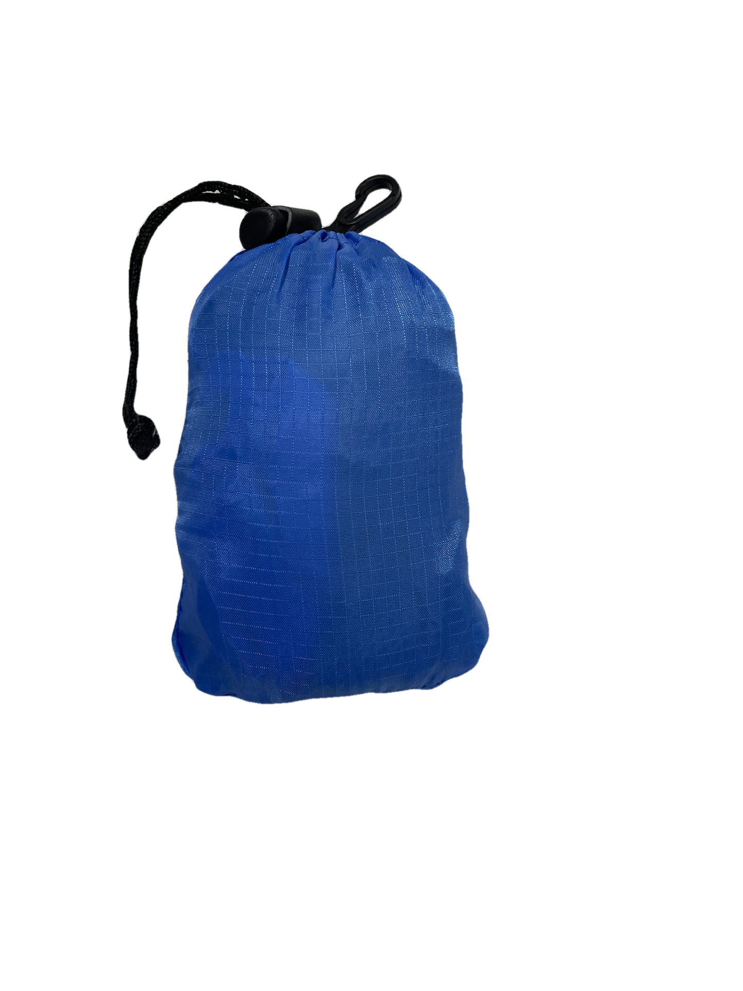 Blue polyester day pack by River Country Gear with black drawstring closure on Tampa Home & Garden Store