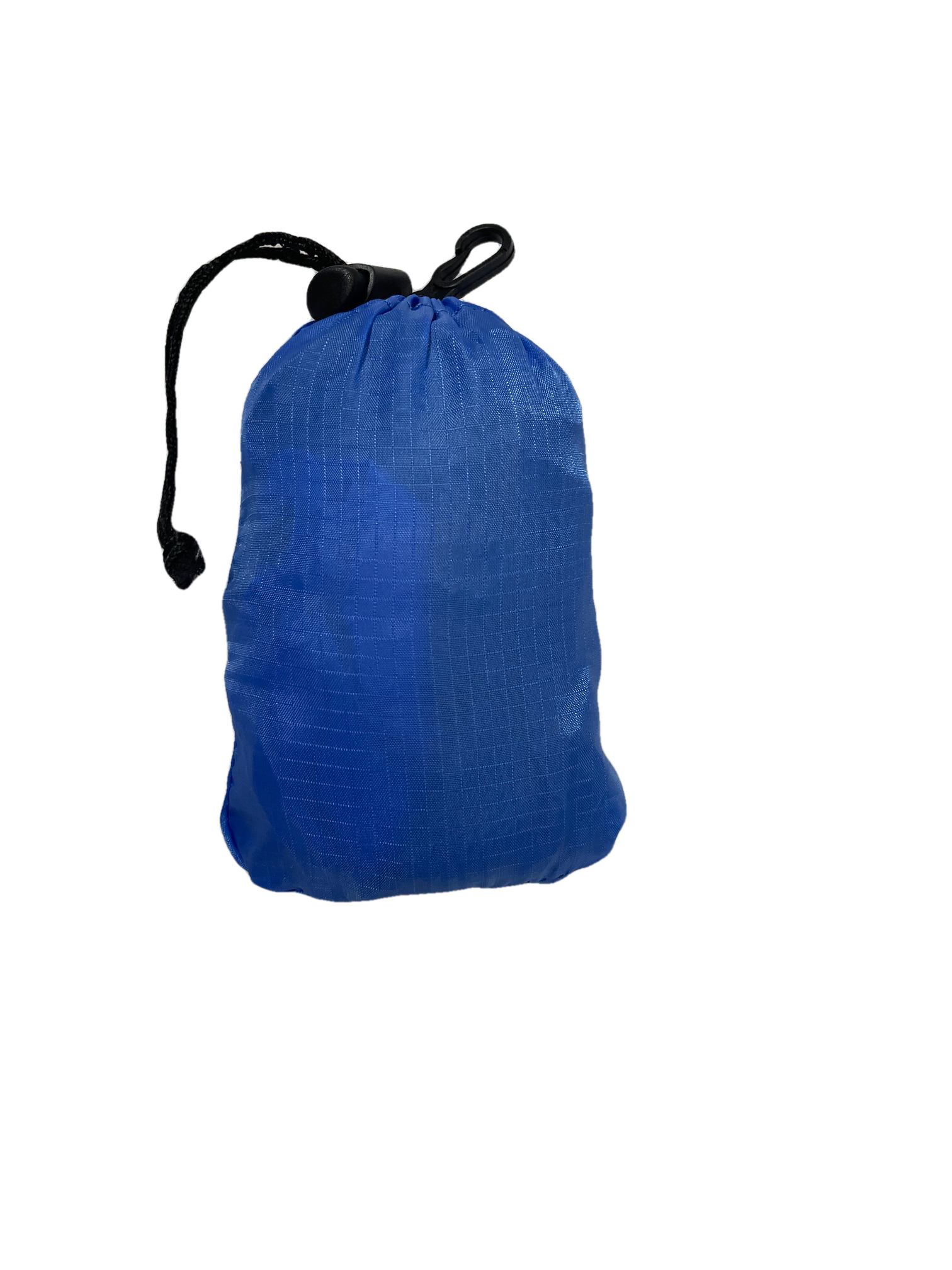 Blue polyester day pack by River Country Gear with black drawstring closure on Tampa Home & Garden Store