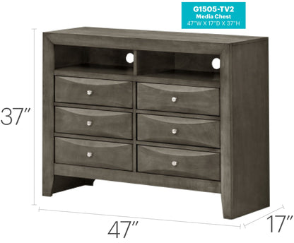 Media chest with modern beveled fronts in dark wood finish; 8 drawers and cubbies HouseOfZazla on Tampa Home & Garden Store