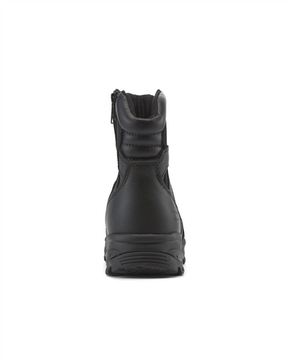 Kiwi Rugged Black Action Leather 7" Steel Toe Zipped Water Resistant Tactical Boots [R60500]