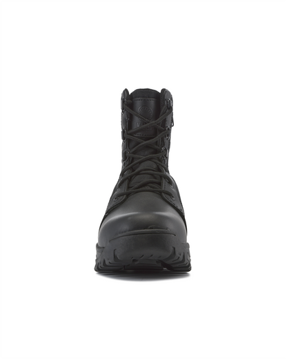 Kiwi Rugged Black Action Leather 7" Steel Toe Zipped Water Resistant Tactical Boots [R60500]