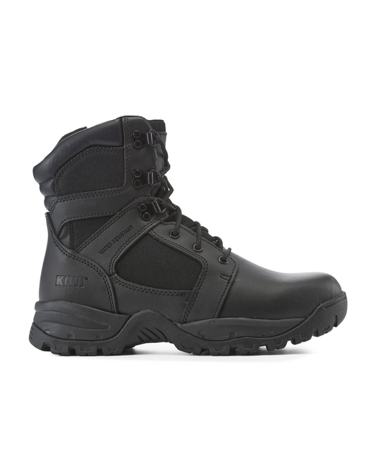 Kiwi Rugged Black Action Leather 7" Zipped Water Resistant Tactical Boots [R62300]