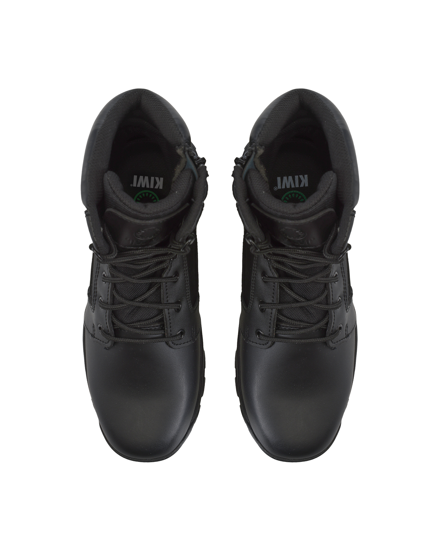 Kiwi Rugged Black Action Leather 7" Zipped Water Resistant Tactical Boots [62300]