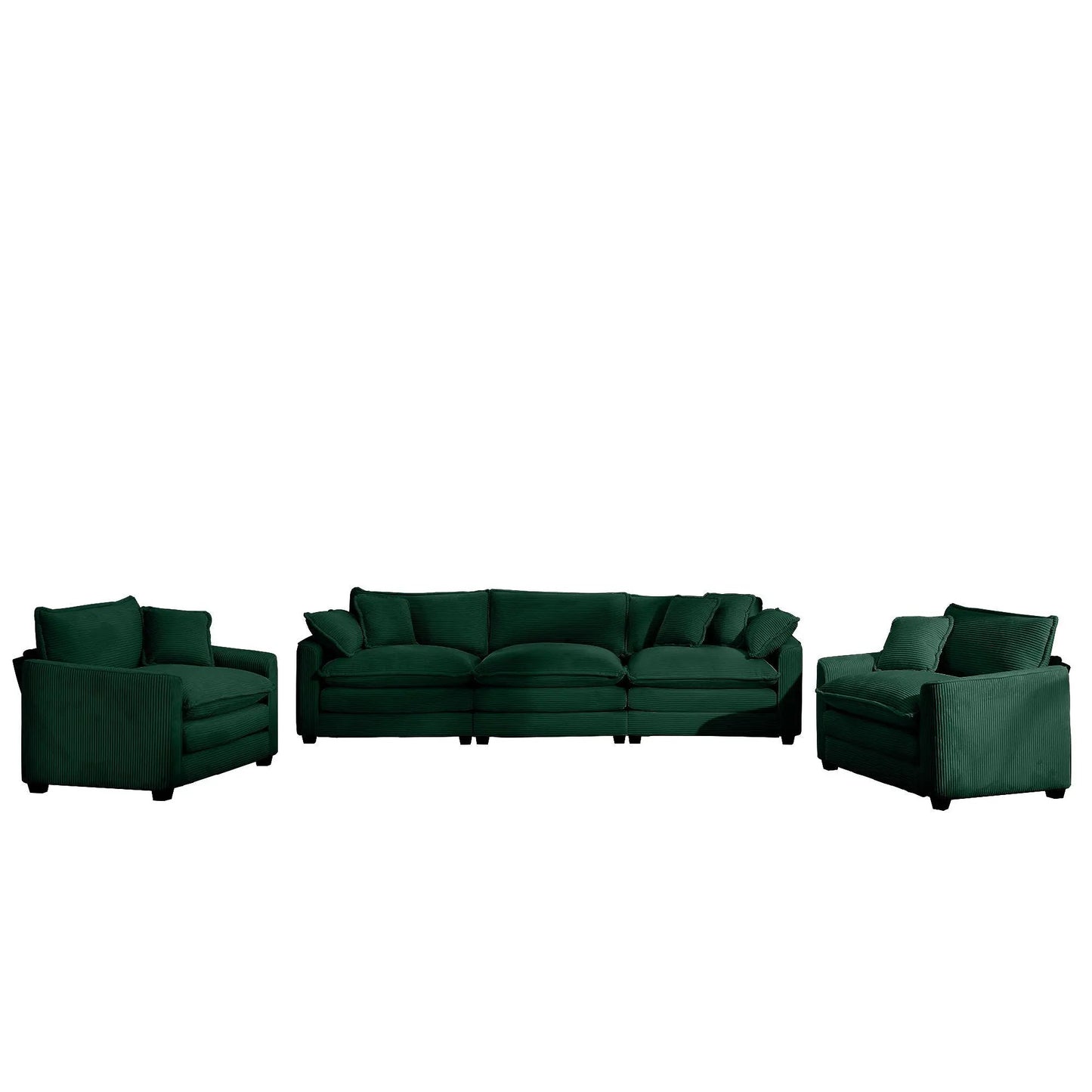 Elegant Sectional Sofa Set with Deep Seats