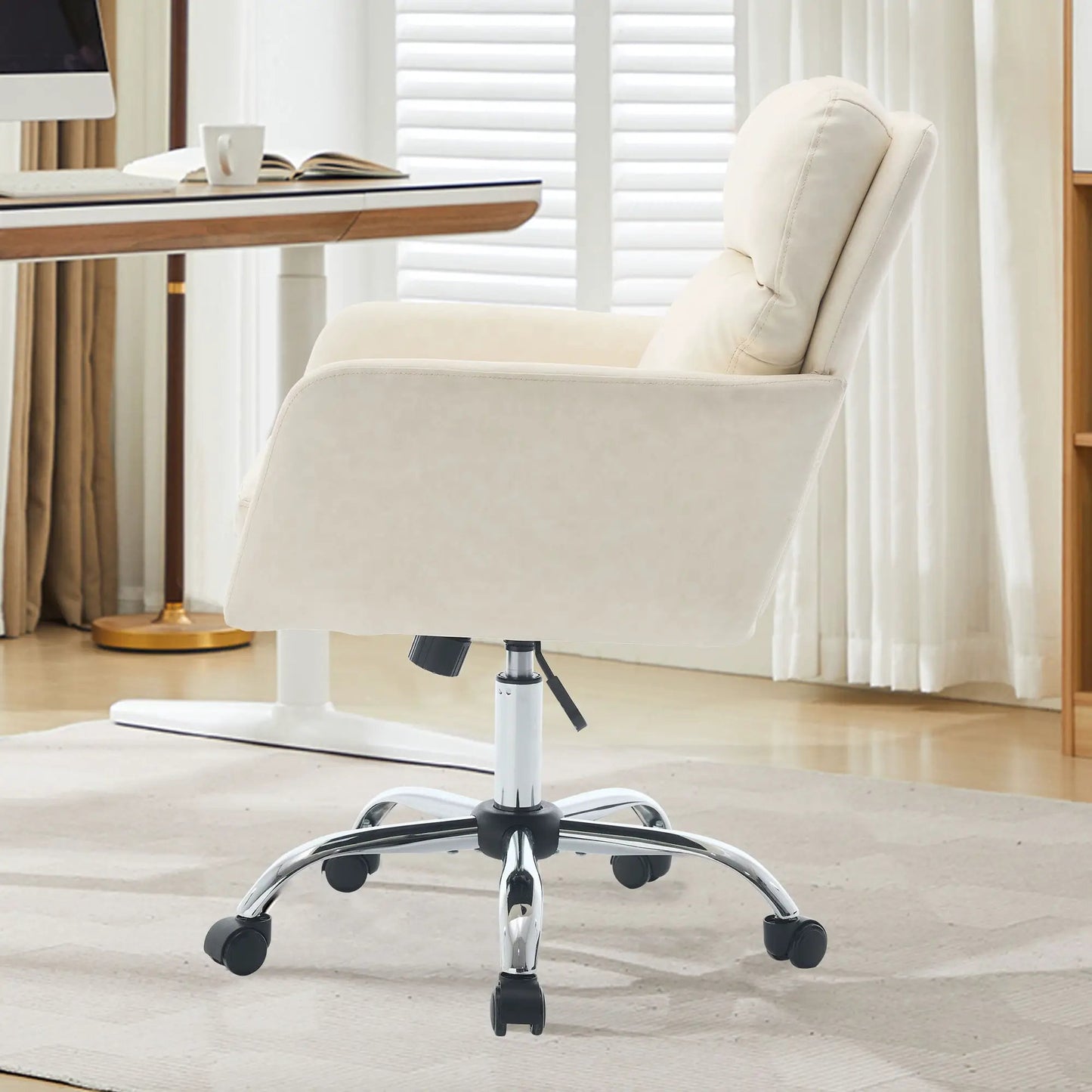 Beige office chair with adjustable height, ergonomic swivel design Unique Piece Furniture on Tampa Home & Garden Store