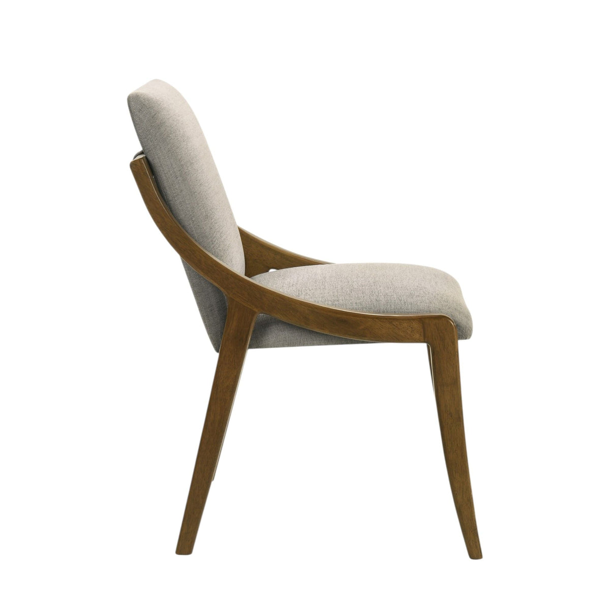 Danzel Side Chair Set with padded gray seat and oak frame on Tampa Home & Garden Store
