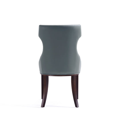Reine dining chair set of 2 in blue-gray upholstery with solid wood frame by HouseOfZazla on Tampa Home & Garden Store