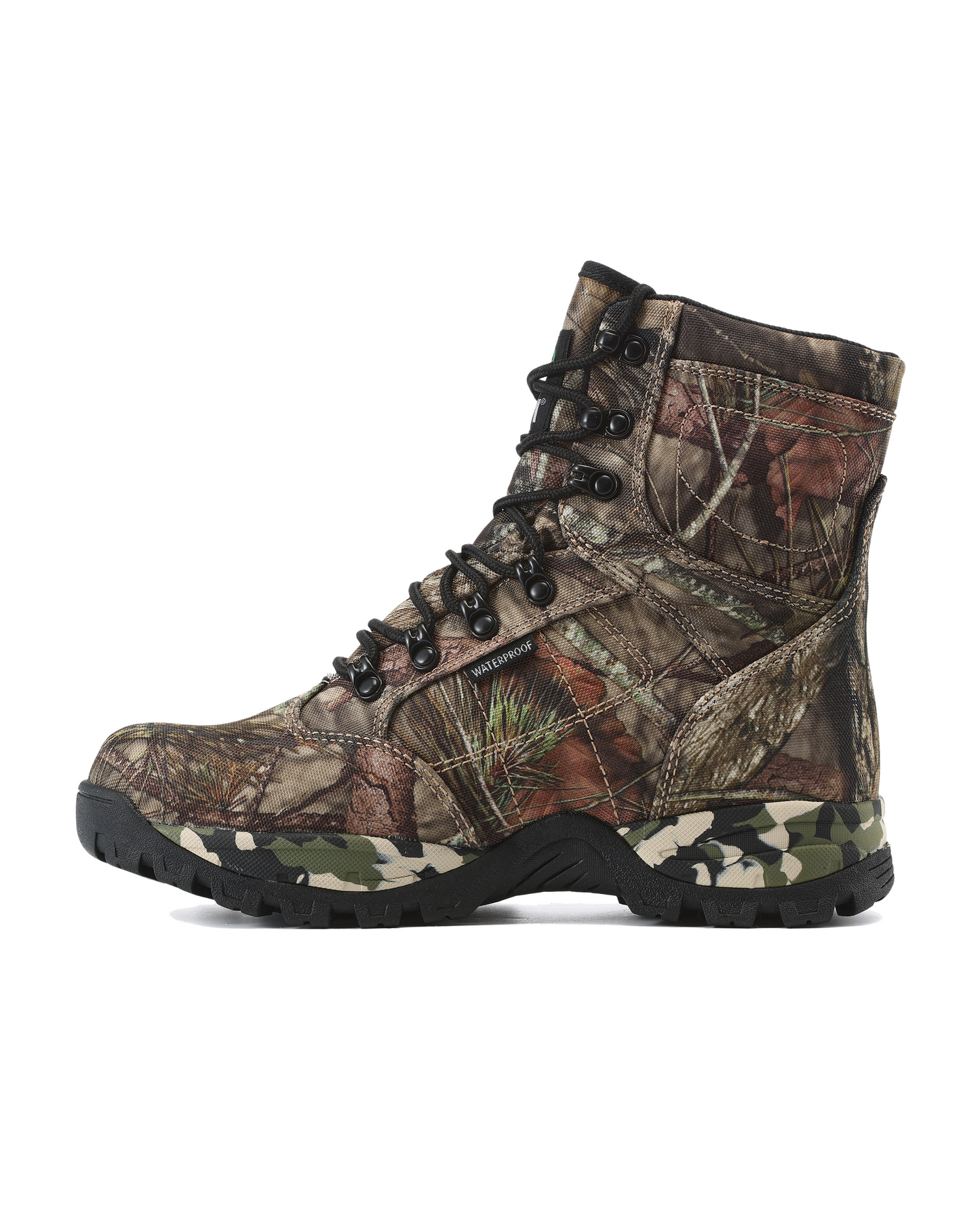 Botas tácticas impermeables Kiwi Rugged Camo de nailon de 18 cm con puntera de acero [R60600]