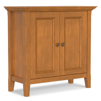 Amherst Handcrafted Low Storage Cabinet accent cabinet with two doors and metal knobs on Tampa Home & Garden Store