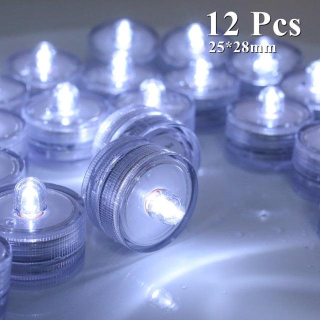 Stevvex flameless LED tea lights set, warm white, battery powered candles for weddings on Tampa Home & Garden Store