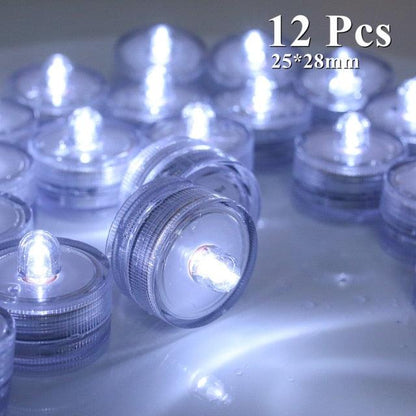 Stevvex flameless LED tea lights set, warm white, battery powered candles for weddings on Tampa Home & Garden Store