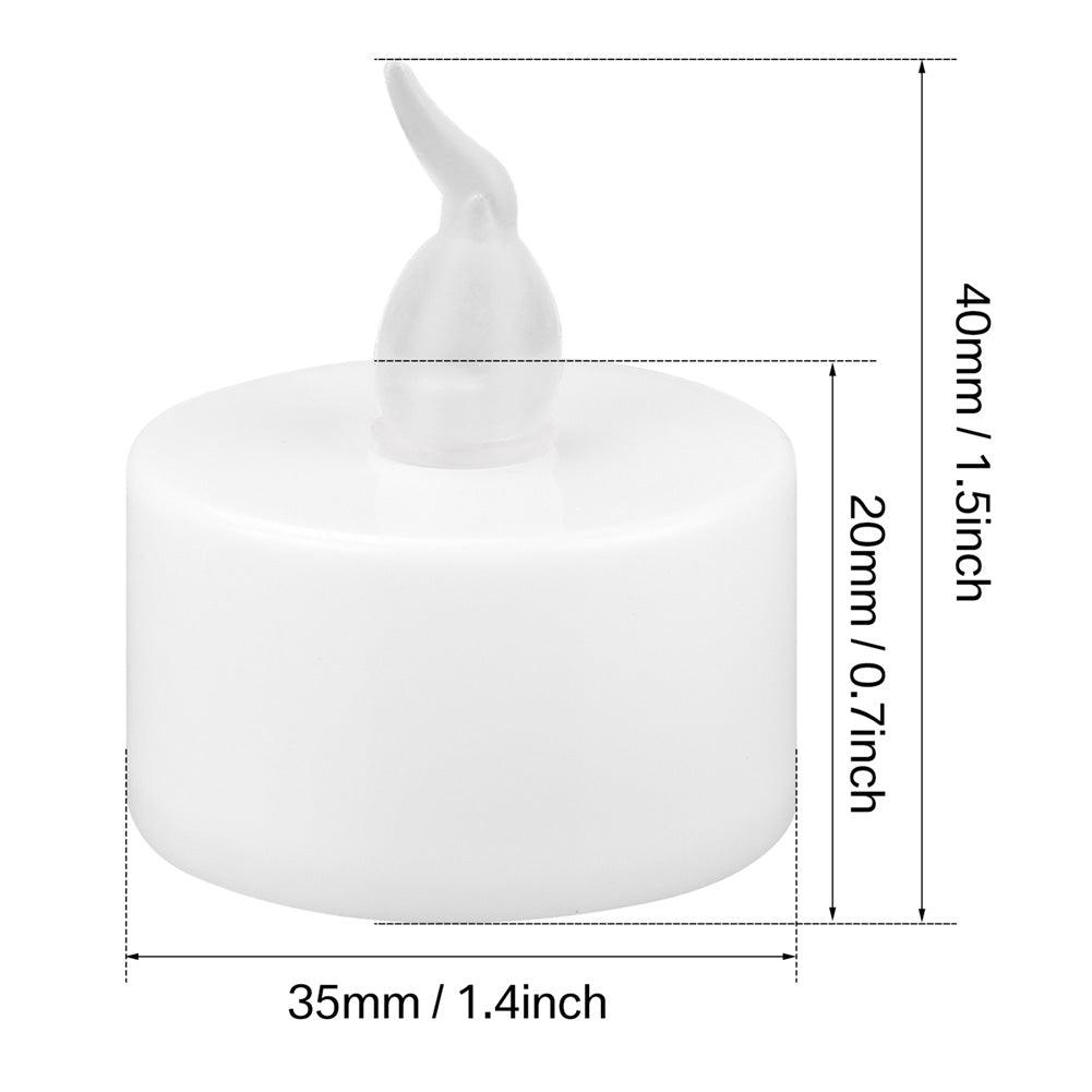 Stevvex flameless LED candle tea light, warm white, battery powered, 35mm dia x 40mm high on Tampa Home & Garden Store