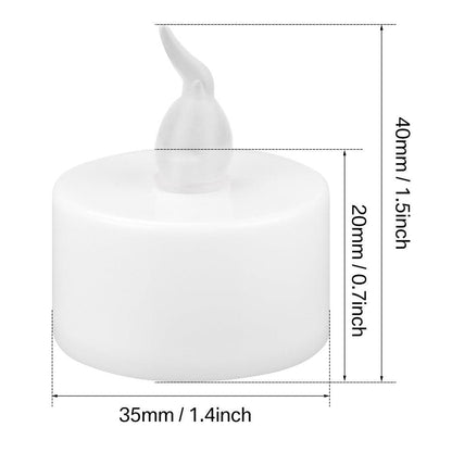 Stevvex flameless LED candle tea light, warm white, battery powered, 35mm dia x 40mm high on Tampa Home & Garden Store