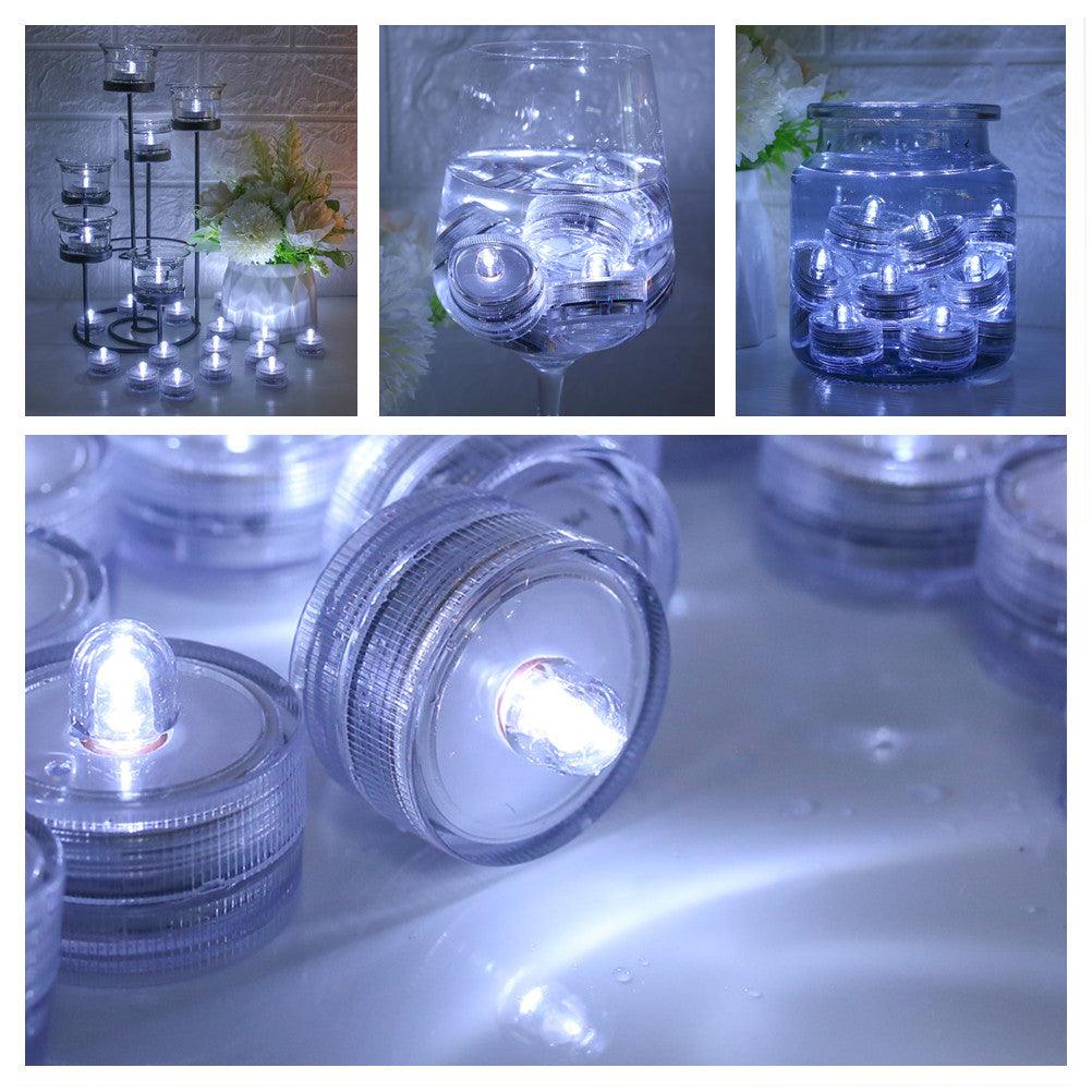 Flameless LED tea lights 24pcs in clear casings, warm white, battery powered, wedding Stevvex on Tampa Home & Garden Store