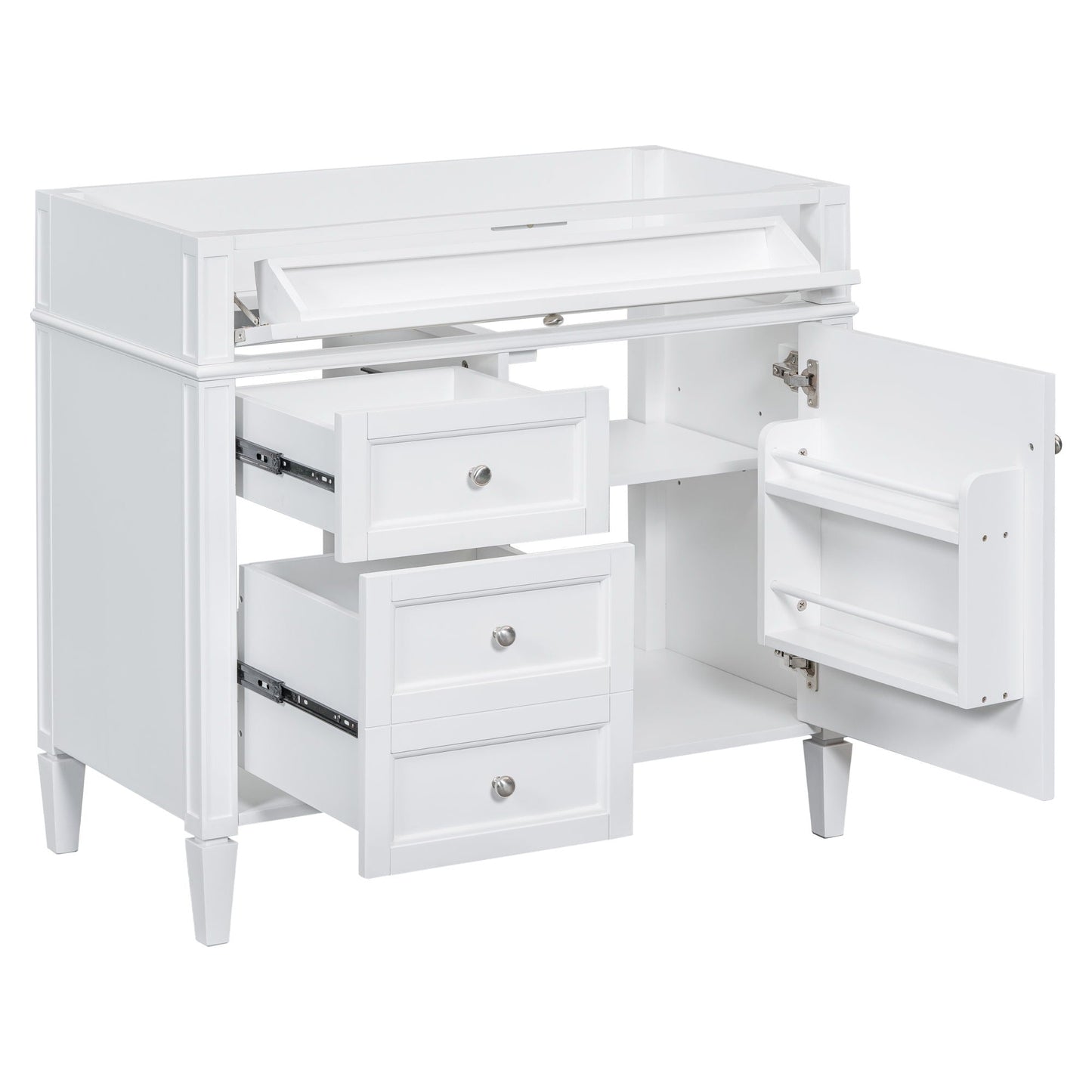 Solid Wood Bathroom Vanity and Two Drawers