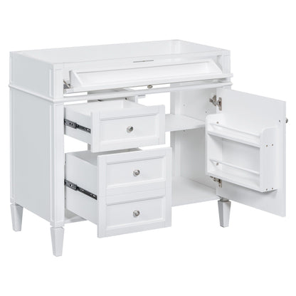 Solid Wood Bathroom Vanity and Two Drawers