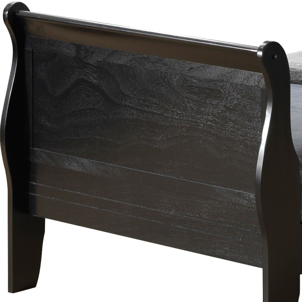 Panel Sleigh Bed dark espresso wood finish with paneled headboard by HouseOfZazla on Tampa Home & Garden Store
