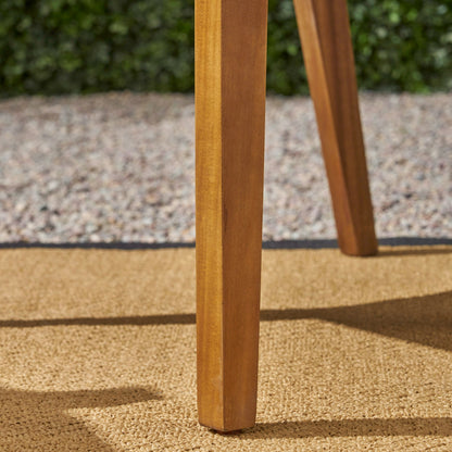 Perla Dining Chair 2pcs: wooden outdoor chairs in warm brown finish on Tampa Home & Garden Store