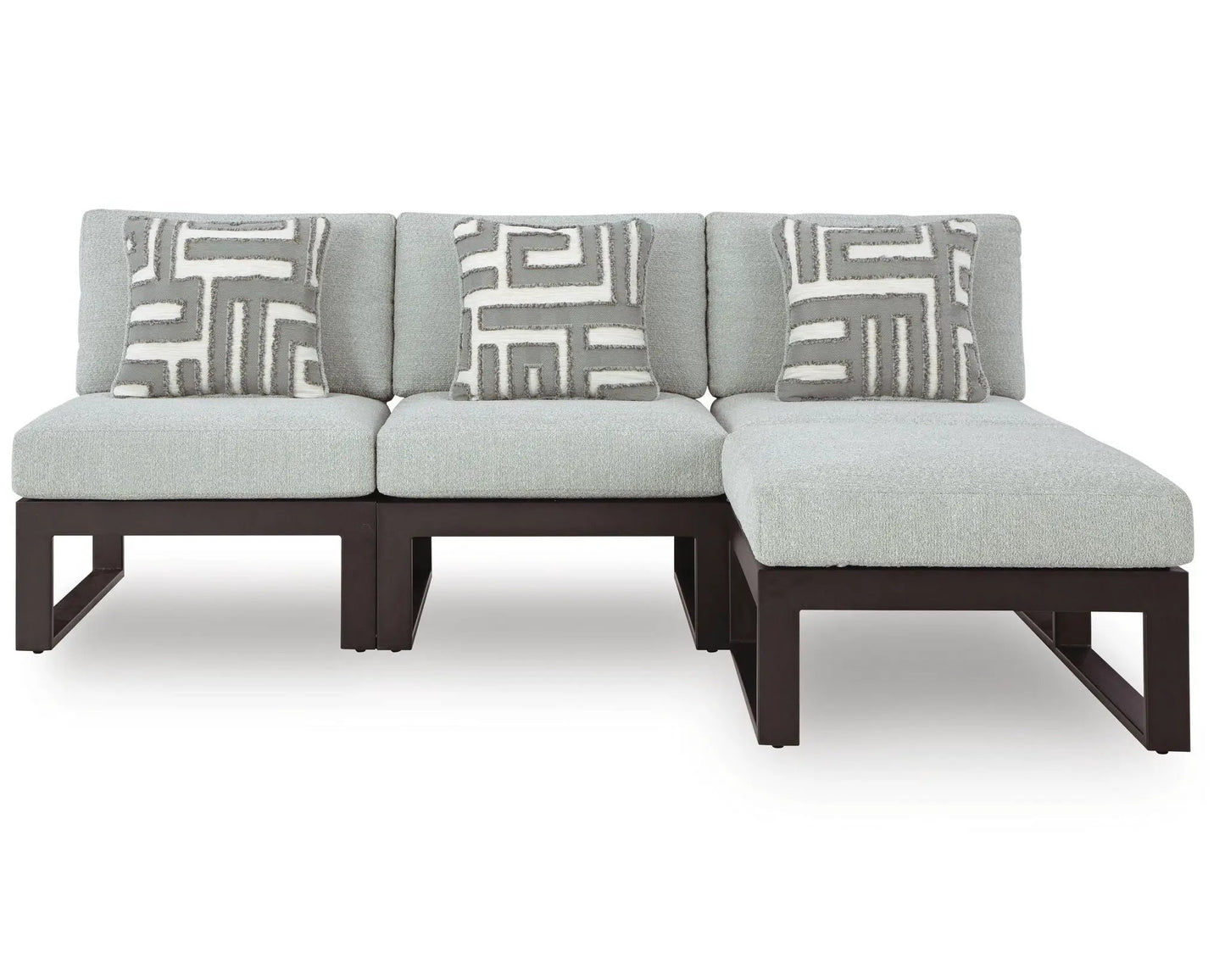 Beachloft Outdoor Aluminum Sectional with Wicker