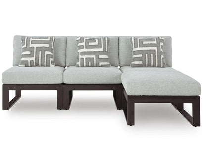 Beachloft Outdoor Aluminum Sectional with Wicker