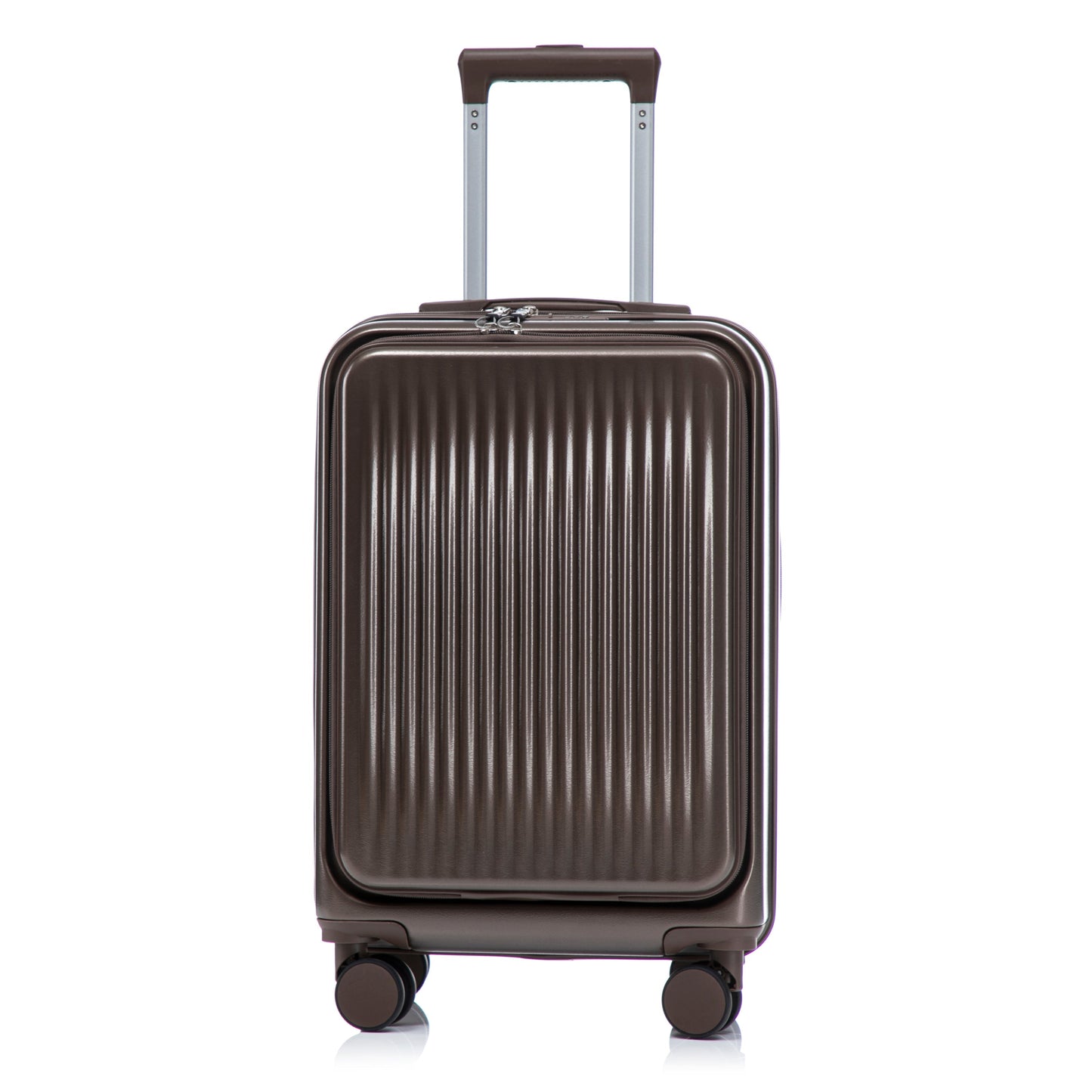 Luggage set brown ABS spinner with 14' & 20' cases, cosmetic case, extended handle, four wheels on Tampa Home & Garden Store