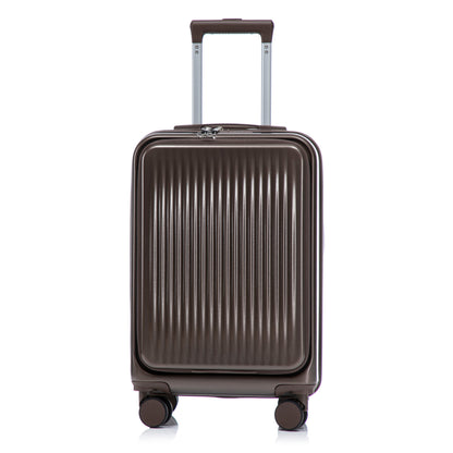 Luggage set brown ABS spinner with 14' & 20' cases, cosmetic case, extended handle, four wheels on Tampa Home & Garden Store